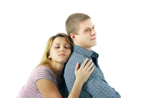Young enamoured woman and the man — Stock Photo, Image