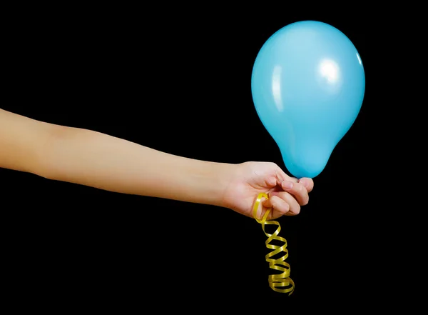 Balloon in his hand — Stock Photo, Image