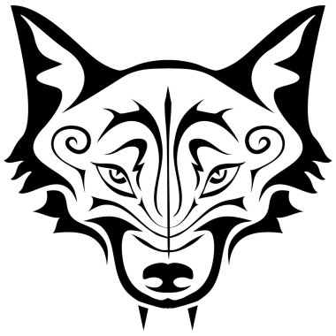 Black Wolf Tattoo clipart