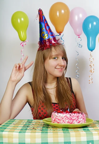 Birthday. Happy girl — Stock Photo, Image