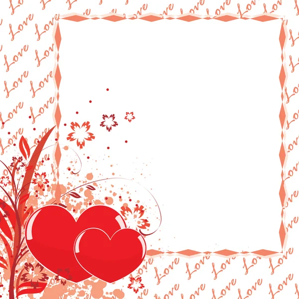 Briefkaart voor Valentijnskaart — Stockvector