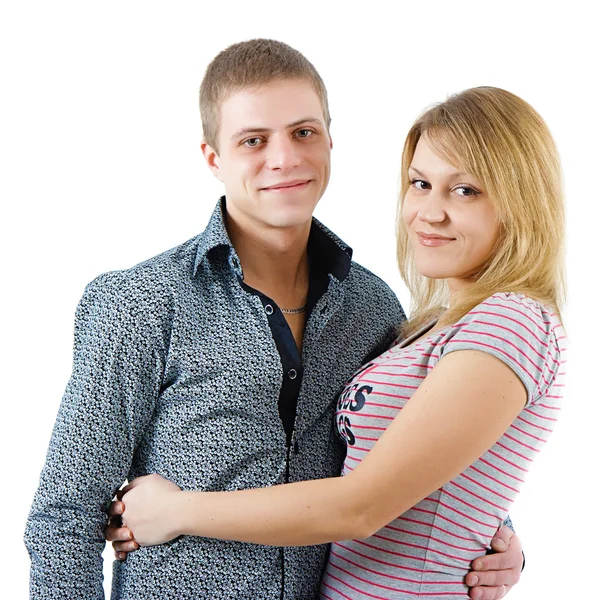 Jonge gelukkige paar — Stockfoto