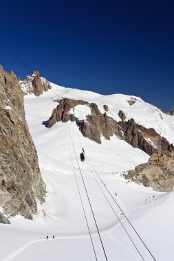 Mont Blanc - Aiguille du Miidi and mer de glace clipart