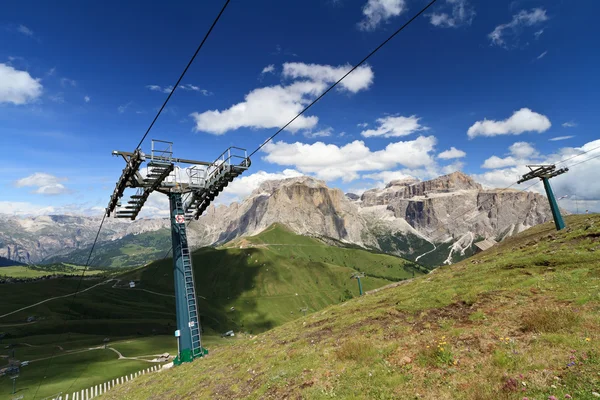 Dolomites and Sella pass — Stock Photo, Image