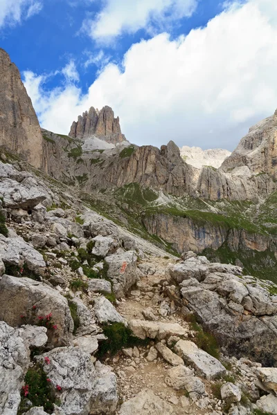 Catinaccio Dolomites에 하이킹 — 스톡 사진