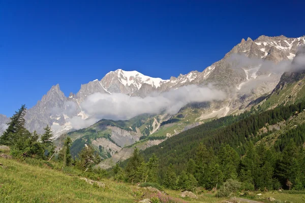 Ferret valley - Mont Blanc Stock Photo