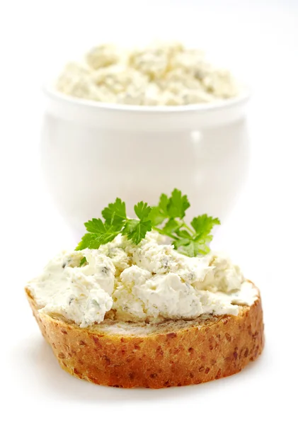 Čerstvý smetanový sýr — Stock fotografie