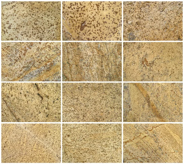 Twelve Natural Limestone Background or textures. — Stock Photo, Image