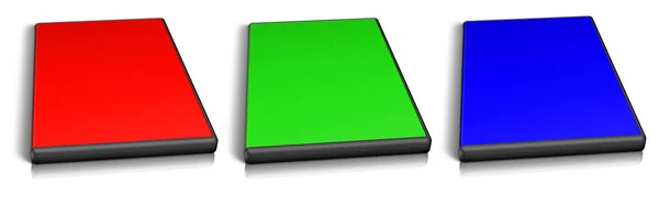 RGB-dvd geval — Stockfoto