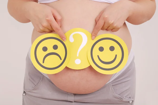 Желательная или нежелательная беременность — стоковое фото