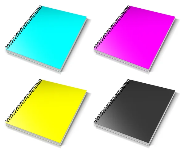 Spiraal CMYK-binder. — Stockfoto