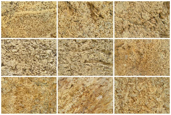 Zwölf natürliche Kalksteinhintergründe oder -strukturen — Stockfoto