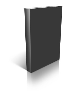 Black empty book template clipart