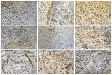 Twelve Natural Limestone Background or textures clipart