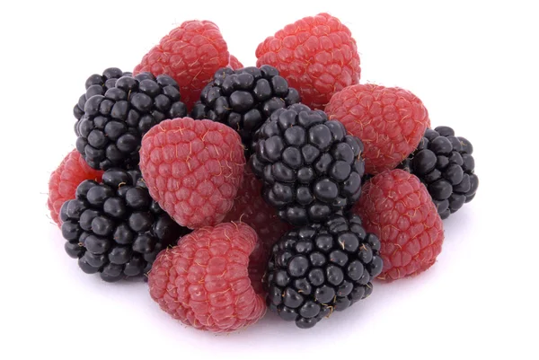 Raspberries and blackberries Stock Picture