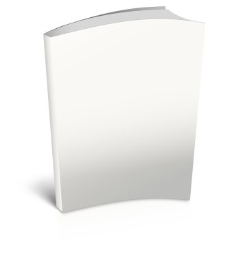 White empty book template clipart