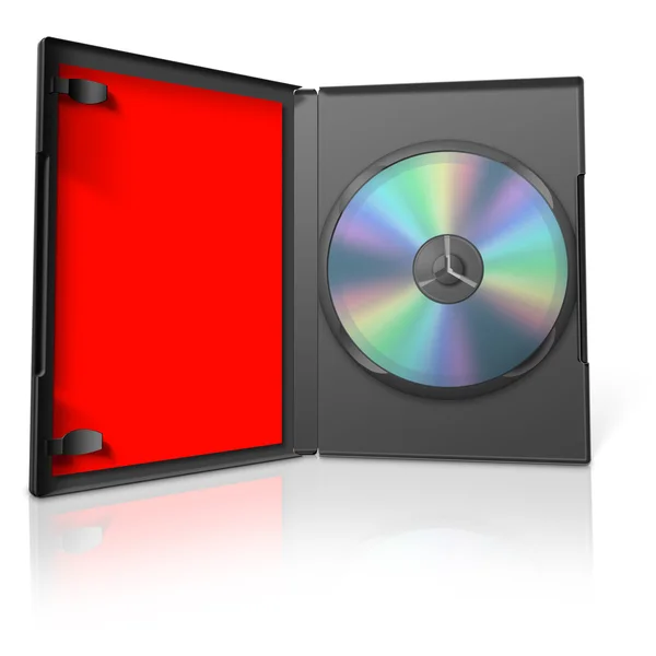 DVD i dvd case — Zdjęcie stockowe