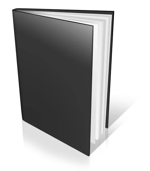 Siyah boş kitap şablonu — Stok fotoğraf
