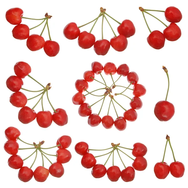 Muitas cerejas vermelhas — Fotografia de Stock