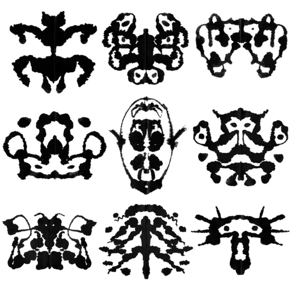 Nine Rorschach Test — Stock Photo, Image