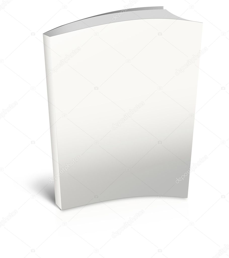 White empty book template