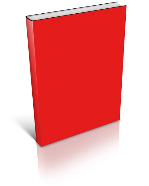 Modelo de livro vazio vermelho — Fotografia de Stock