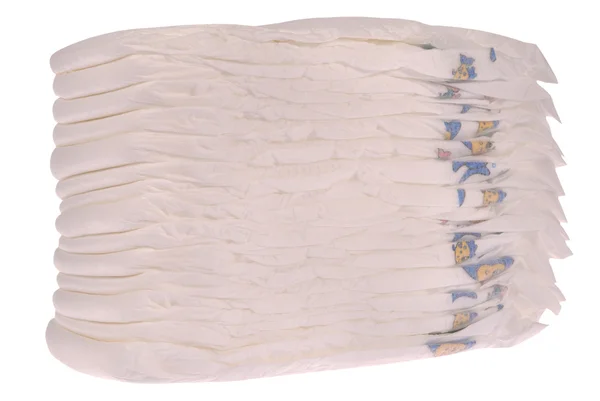 Pilha de fraldas para bebês — Fotografia de Stock