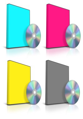 CMYK dvd ve dvd kutusu