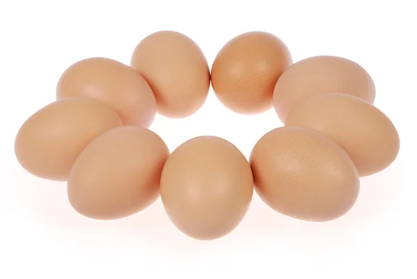 Nio ägg — Stockfoto