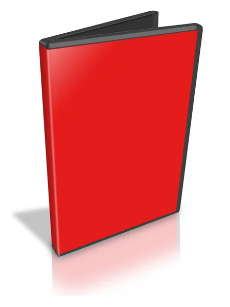 Kırmızı dvd kutusu açma — Stok fotoğraf