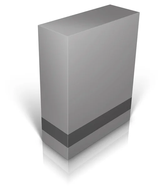 Caja blanca gris aislada en blanco —  Fotos de Stock