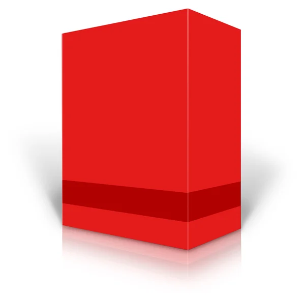 Kırmızı boş perakende ürün paketi — Stok fotoğraf