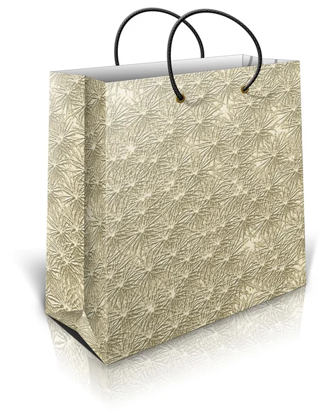 Gold gift bag — Stock Photo, Image