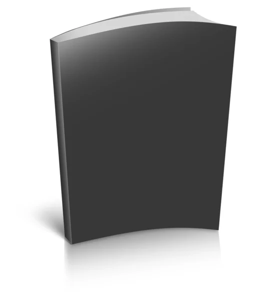 Черный пустой шаблон книги — стоковое фото