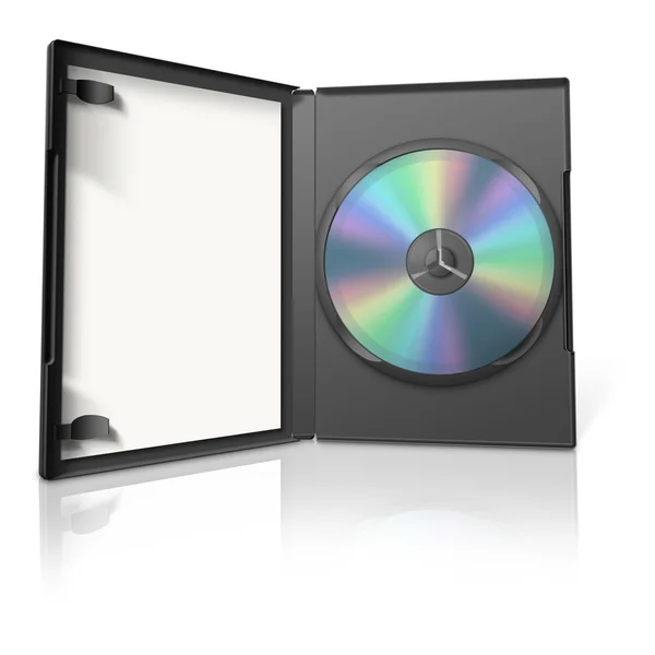 DVD a dvd case — Stock fotografie
