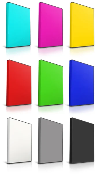 Caja de DVD RGB y CMYK — Foto de Stock