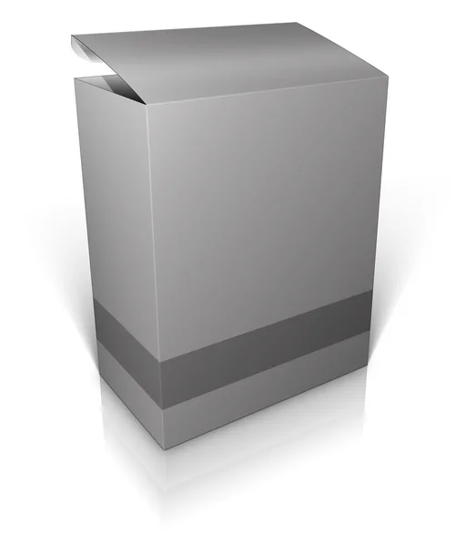 Runde Schachtel. Software-Box — Stockfoto