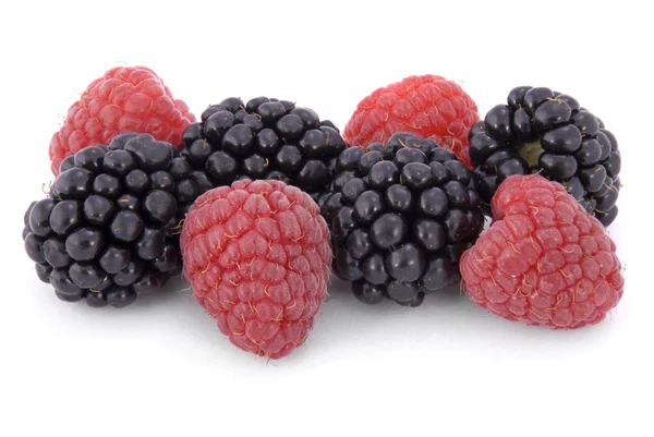 Raspberries and blackberries Royalty Free Stock Images