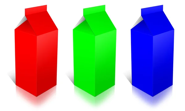 RGB Milk Box — Stock Photo, Image