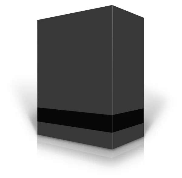 黒い空白リテール製品パッケージ — ストック写真