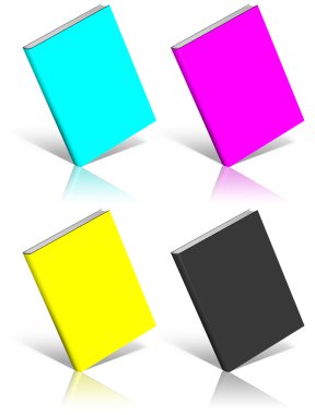 CMYK empty book clipart