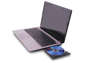 Laptop on white clipart