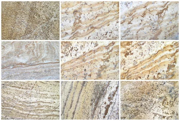 Twelve Natural Limestone Background or textures — Stock Photo, Image