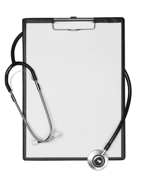Clipboard with stethoscope — Stock Photo, Image