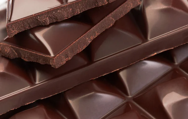 Pila di pezzi di cioccolato — Foto Stock