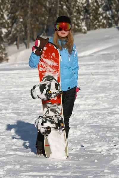 Snowboarder femenino —  Fotos de Stock