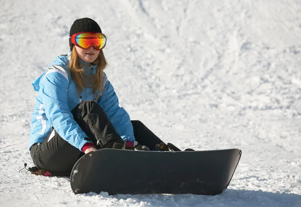 Snowboarder femenino — Foto de Stock