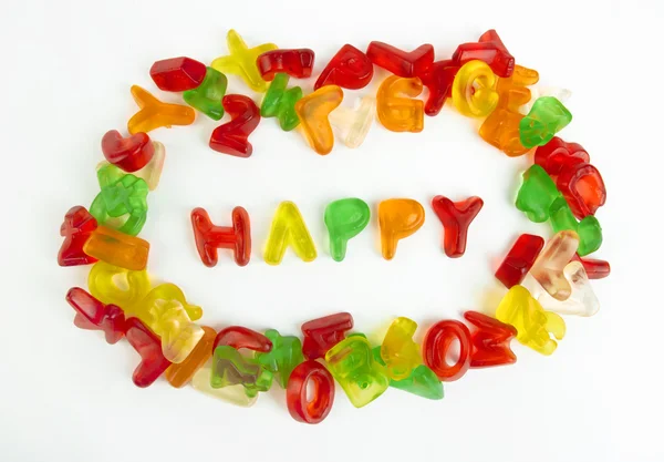 Assortment of colorful candy letters — Stock Photo, Image