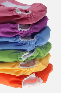 Stack of Eco Friendly Cloth Diapers clipart