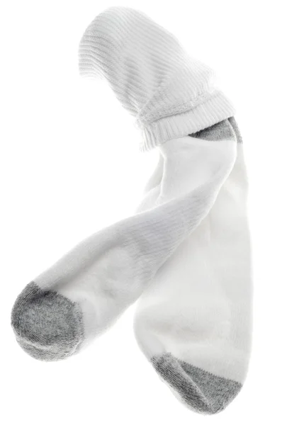 Fehér férfi sportos pamut zokni — Stock Fotó